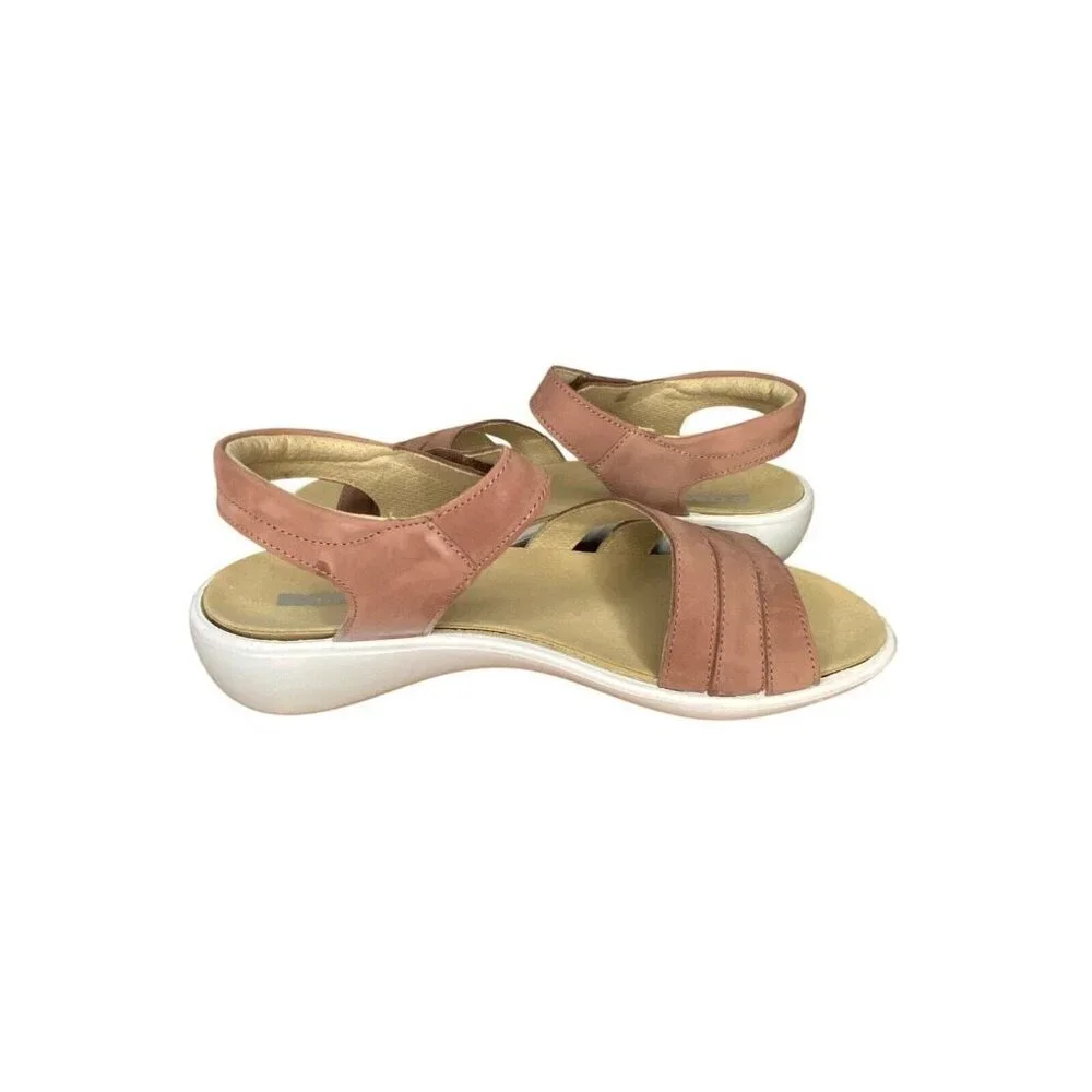 Romika Rose Suede Sandals Size 41 / 10 Adjustable Strap & Cushioned Sole Comfort